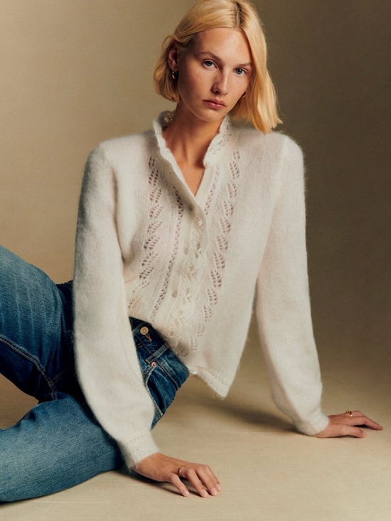 Sezane Sweaters - Sézane Angie Sweater in Ecru